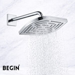 BEGIN Overhead Shower Leaf Shape with Chrome Finish AB3101