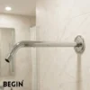 Round Shower 12inch Rod 45 Degree AD0171 | Begin