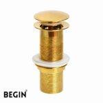 Pop Up Waste Coupling 5 Inch Glossy Gold AA0071GG – Basin Drain | Begin Faucets
