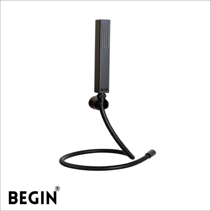 Matte black hand shower
