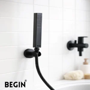 Matte black hand shower