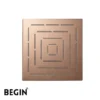Rose Gold Rain Shower Head 12x12 AB3114RG – Overhead Shower | Begin Faucets