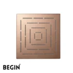 Rose Gold Rain Shower Head 12x12 AB3114RG – Overhead Shower | Begin Faucets
