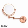 Rose Gold Brass Magnifying Mirror AC0075RG – Vanity Mirror | Begin Faucets