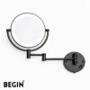 Matte Black LED Magnifying Mirror AC0080MB – Bathroom Mirror | Begin Faucets