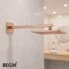 Square Shower Arm Rose Gold Wall Mount AD0166RG | Begin Faucets