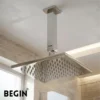 Square Ceiling 6 Inch Shower Arm AD0186 – Ceiling Shower Arm | Begin