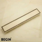 Tile Insert Drain with Flip Bowl – 100×300 mm Stainless Steel
