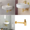 Glossy Gold Bottle Trap 300mm AA0041GG | Luxury Basin Trap