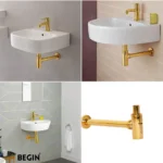 Glossy Gold Bottle Trap 300mm AA0041GG | Luxury Basin Trap