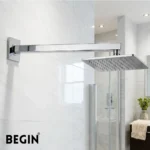 Square Shower Arm 18 Inch Wall Mount AD0163 – Begin Faucets