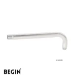 BEGIN 12 Inch L Band Shower Arm Wall Mount AD0151