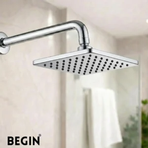 Square Rain Shower Head 6x6 AB3151 – Compact Overhead Shower | Begin Faucets
