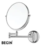 Brass Magnifying Mirror AC0075 – Premium Bathroom Mirror | Begin Faucets