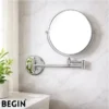 Brass Magnifying Mirror AC0075 – Premium Bathroom Mirror | Begin Faucets