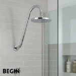 S Bend Round Shower Rod AD0197 | Begin Faucets