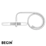 Rubber Health Faucet Hose 1.5 Meter SS 304 Clamp AA0302 | Begin Faucets