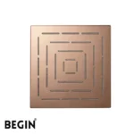 Rose Gold Rain Shower Head 8x8 AB3112RG – Overhead Shower | Begin Faucets