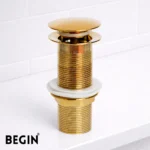 BEGIN Pop Up 5" Brass Waste Coupling Glossy Gold AA0071GG