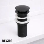 BEGIN Pop Up 5" Brass Waste Coupling Matte Black AA0071MB