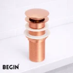 BEGIN Pop Up 5" Brass Waste Coupling Rose Gold AA0071RG