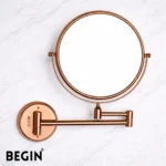 BEGIN Premium Rose Gold Brass Magnifying Mirror AC0075RG