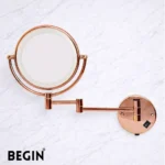 BEGIN LED Rose Gold Brass Magnifying Mirror AC0080RG