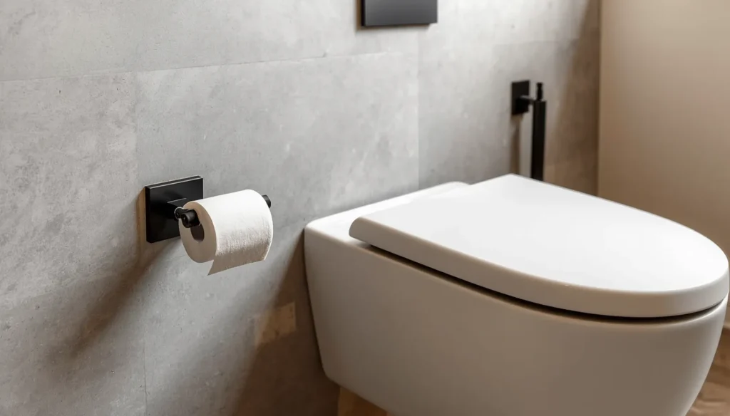 Matte Black Toilet Paper Holder 
