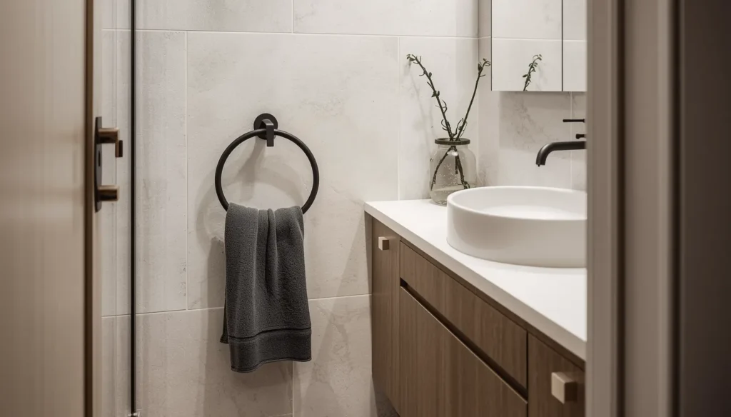 Matte Black Towel Ring
