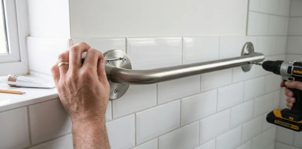 Fix the Grab Rail to the Wall
