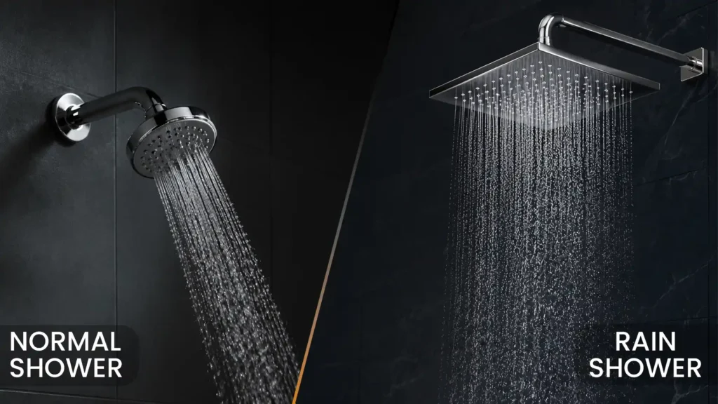 Rain Shower vs Normal Shower