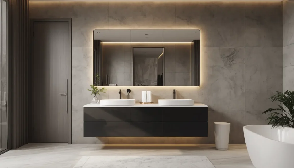 Black Vanity-Centric Bathroom