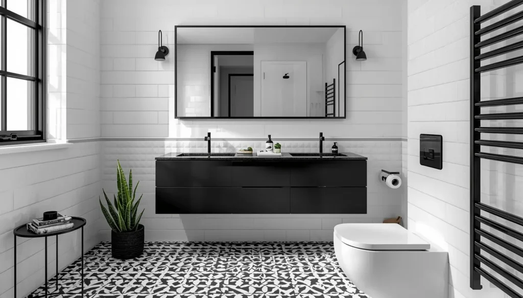 Black and White Contrast Bathroom
