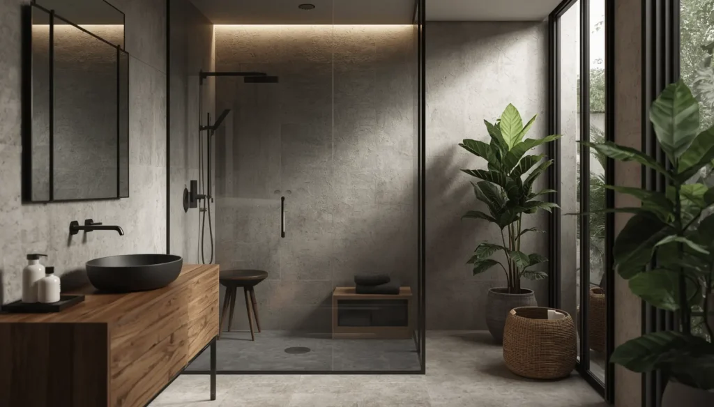 Japandi Black Bathroom
