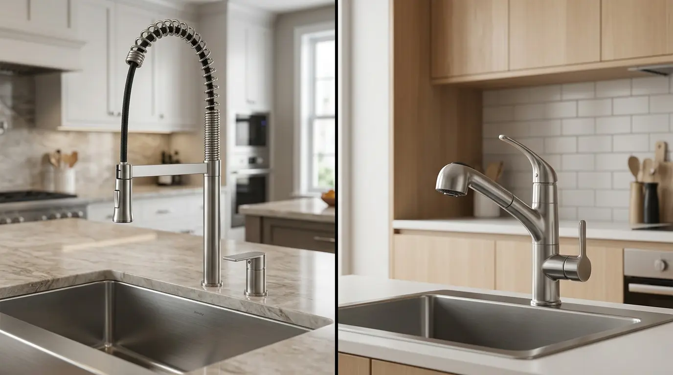 Pull Down vs. Pull Out Kitchen Faucet
