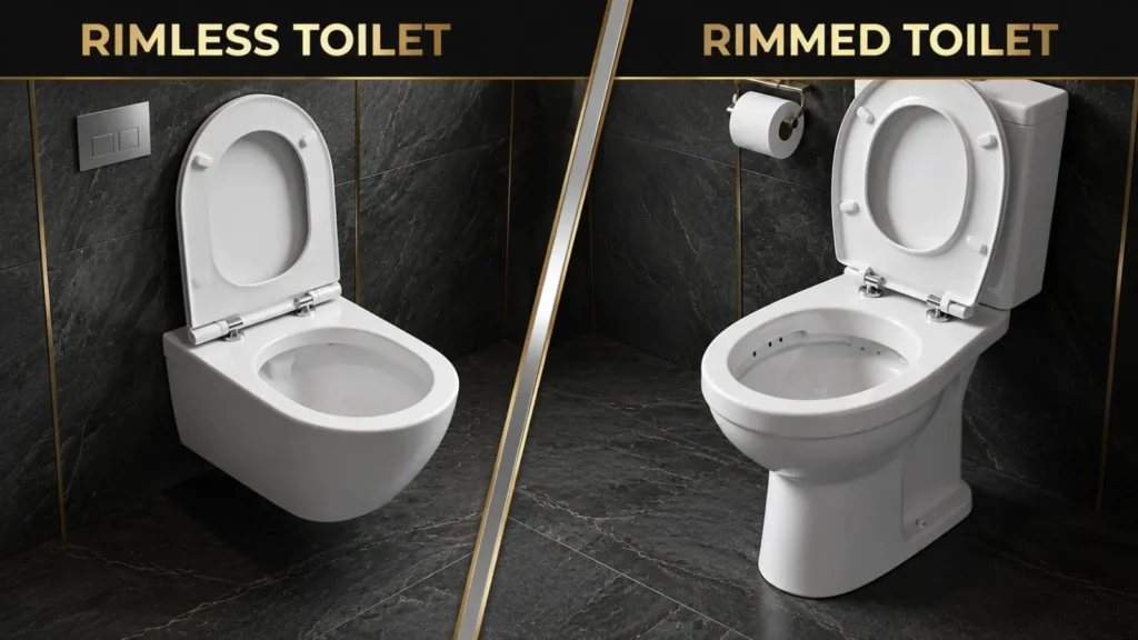 Rimmed vs Rimless Western Toilets