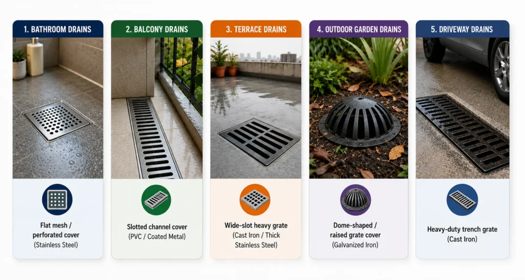 Best Ways to Cover a Drain Based on Location