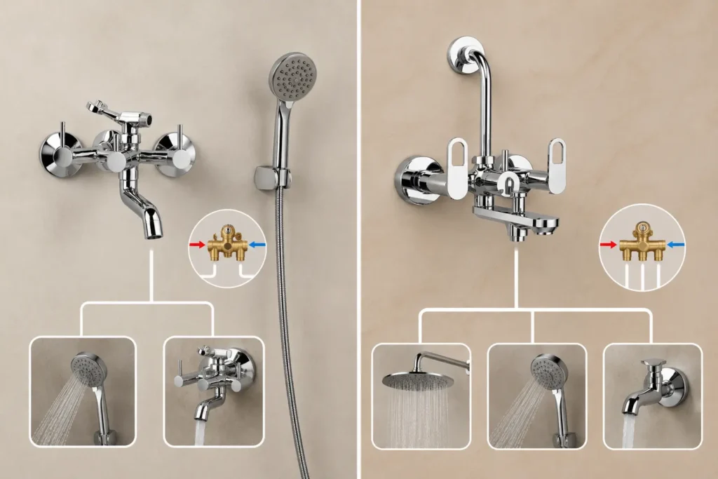2 in 1 vs 3 in 1 wall mixer